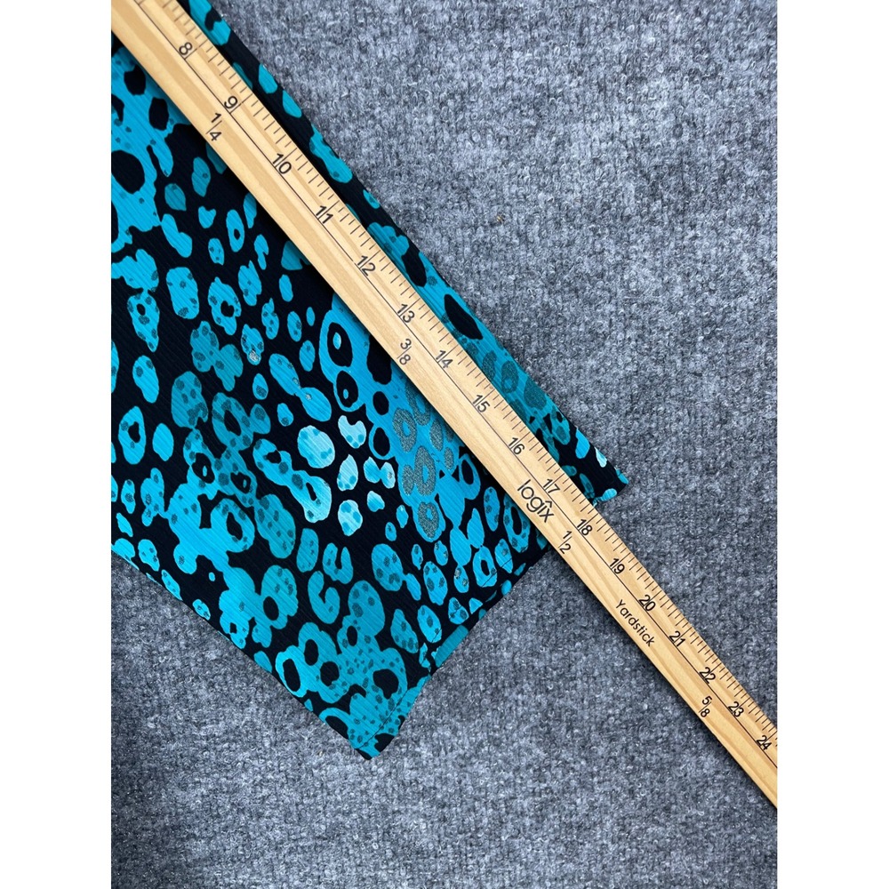 Kim Rogers Blouse Woman 3X Teal Black Excellent Animal Print 3/4 Sleeve Top - Picture 8 of 11